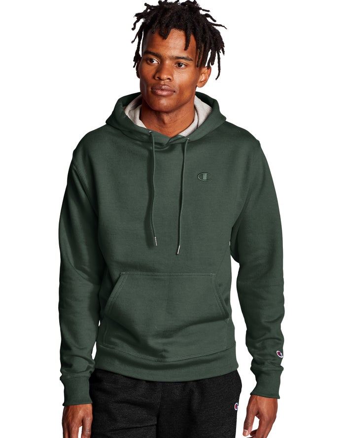 Champion Powerblend Fleece C Logo Hoodie Heren - Groen - Belgie 8139ZTPUR